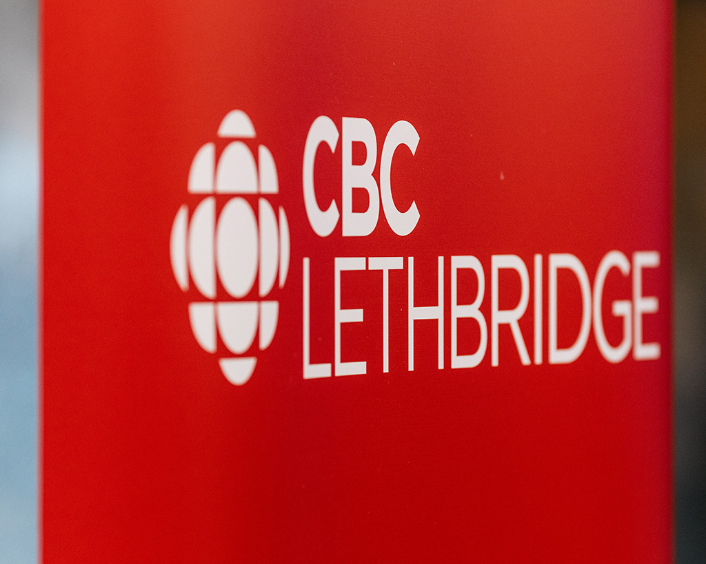 CBC Lethbridge Bureau signage from opening day event